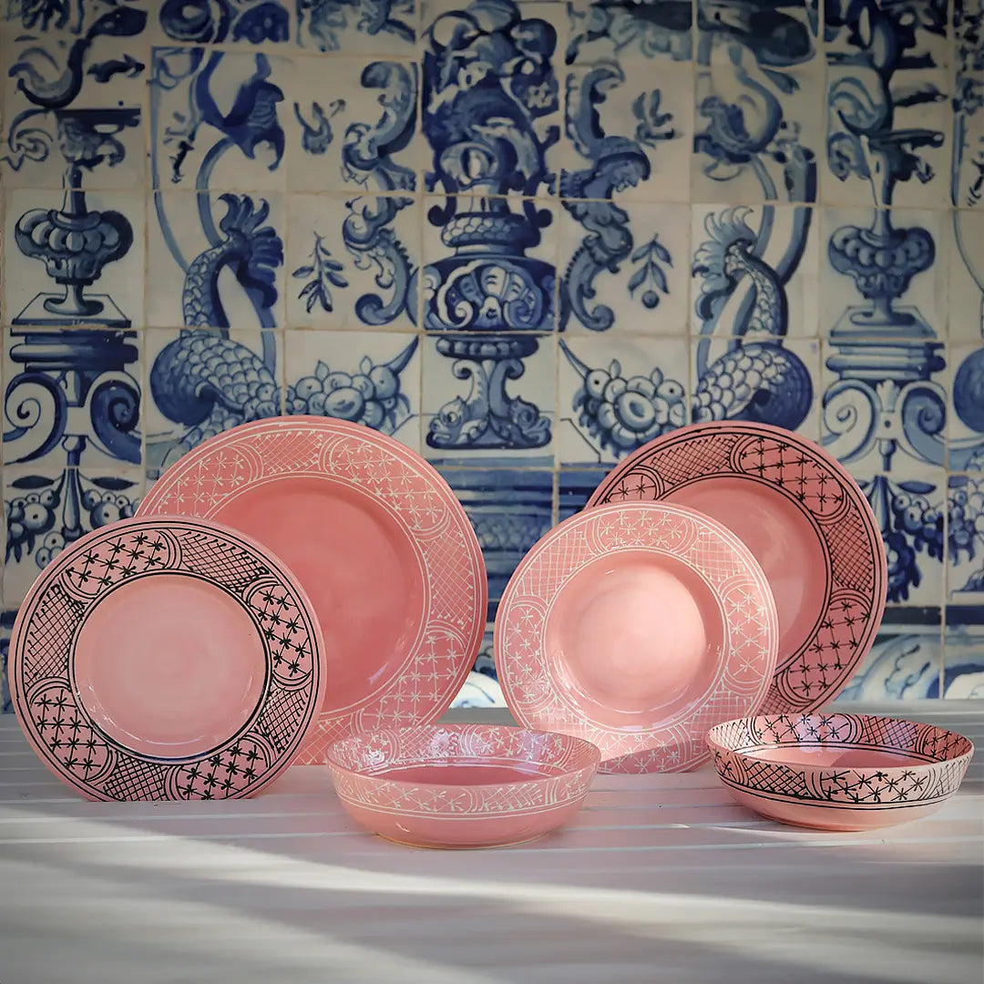 Leonor Prato Sobremesa | Rosa (Conjunto de 4)