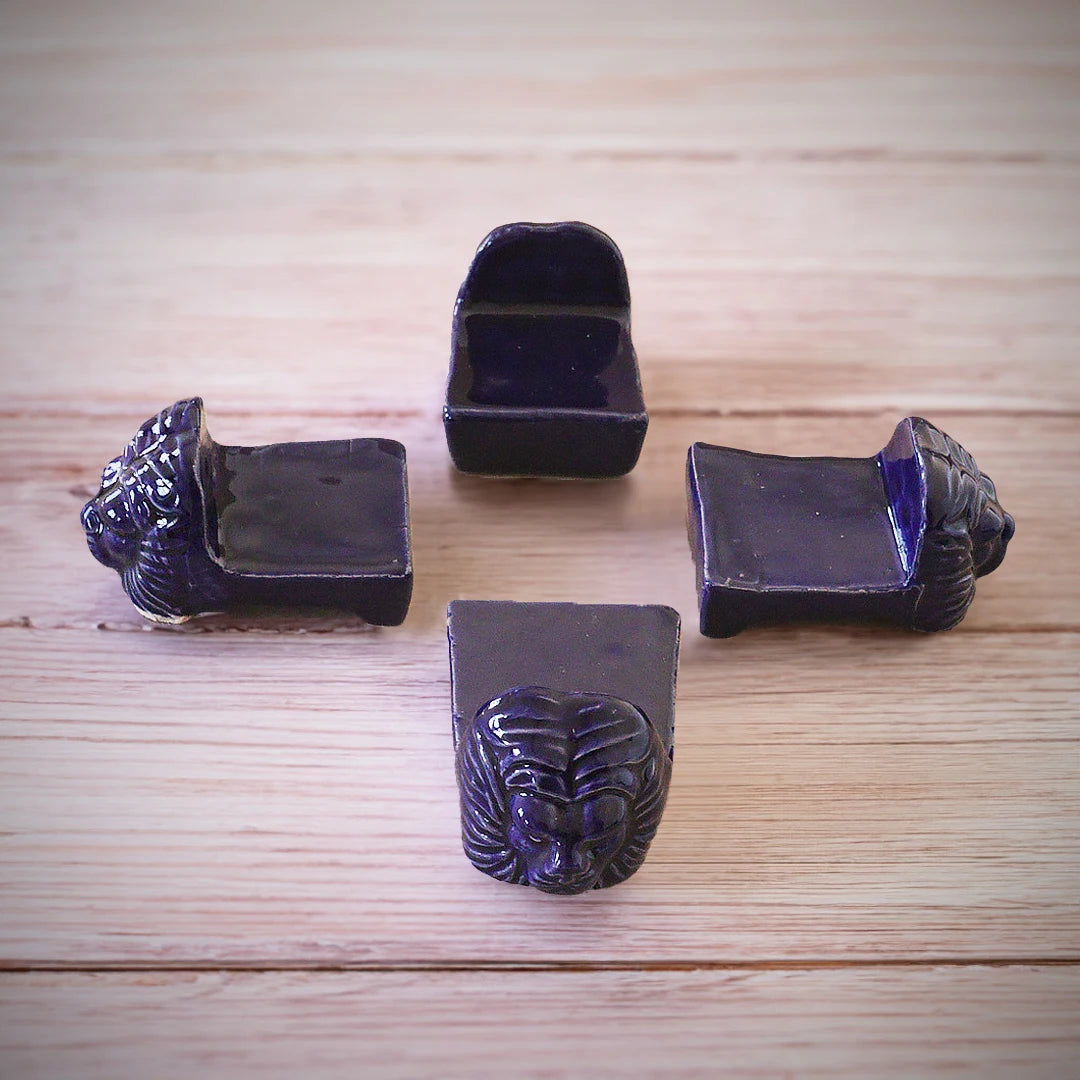 Leão | Suporte para Vaso & Porta-Talheres 4un