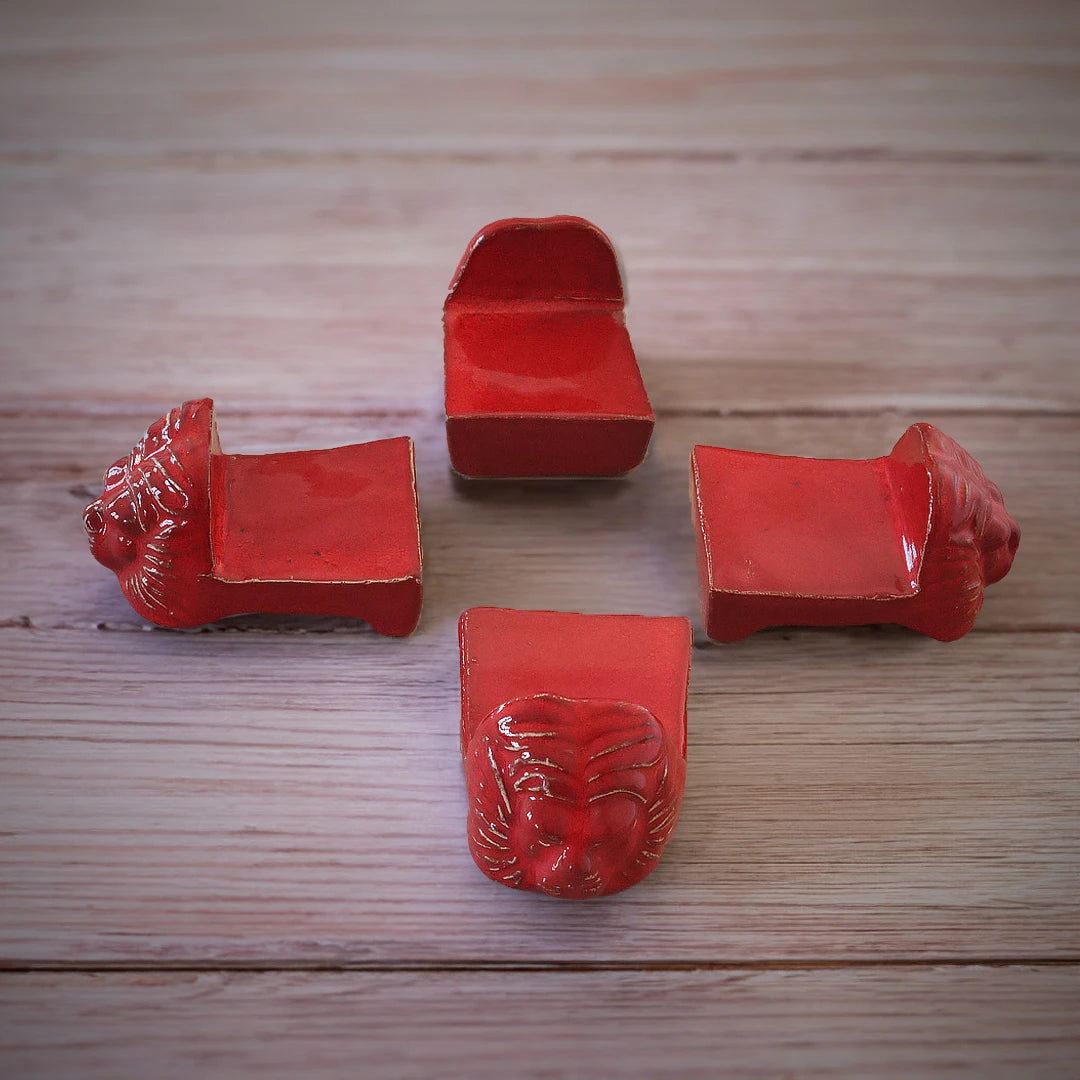 Leão | Suporte para Vaso & Porta-Talheres 4un
