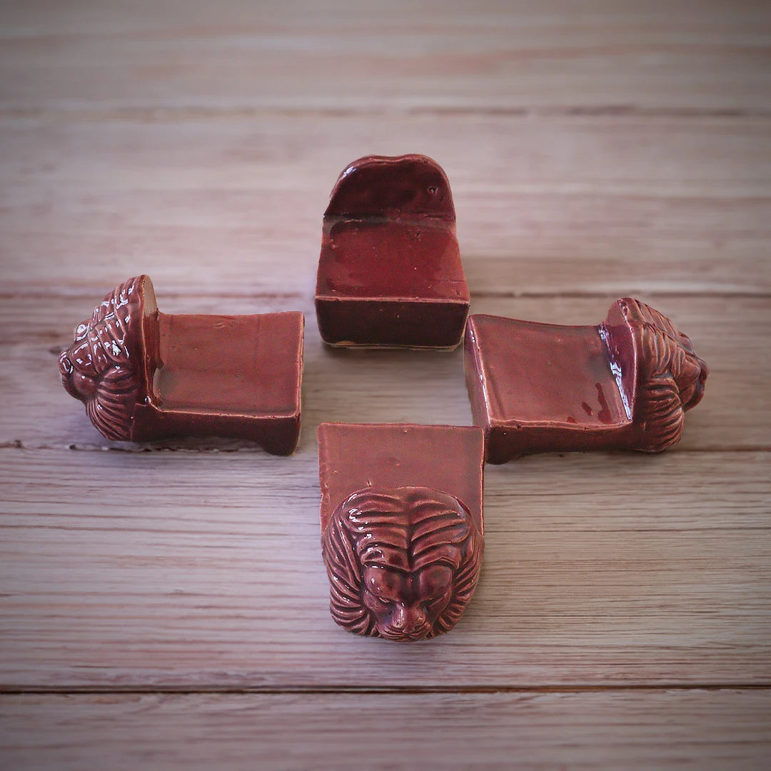 Leão | Suporte para Vaso & Porta-Talheres 4un