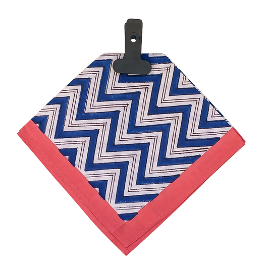 Guardanapos Zig-Zag | Azul (Conjunto de 4)