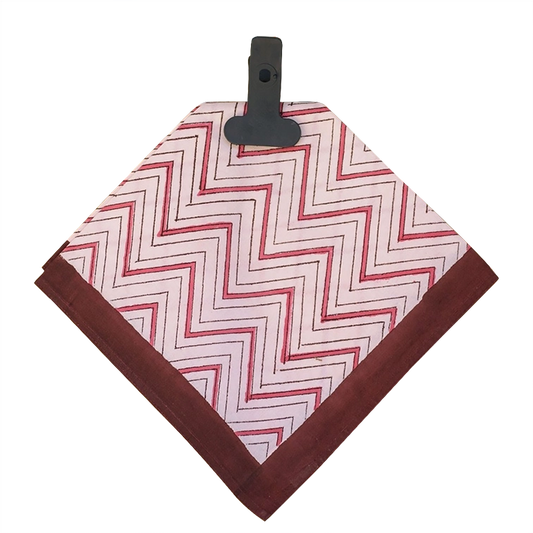 Guardanapos Zig-Zag | Castanho (Conjunto de 4)