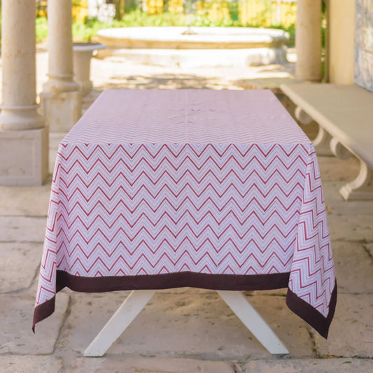 Zig Zag Castanho | Toalha de Mesa