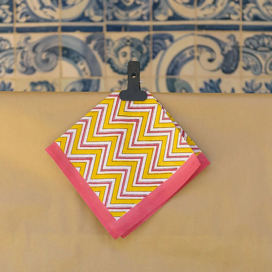 Zig Zag Amarelo| Guardanapos 4un