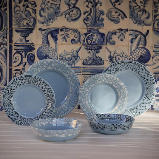 Leonor Prato Sobremesa | Azul (Conjunto de 4)