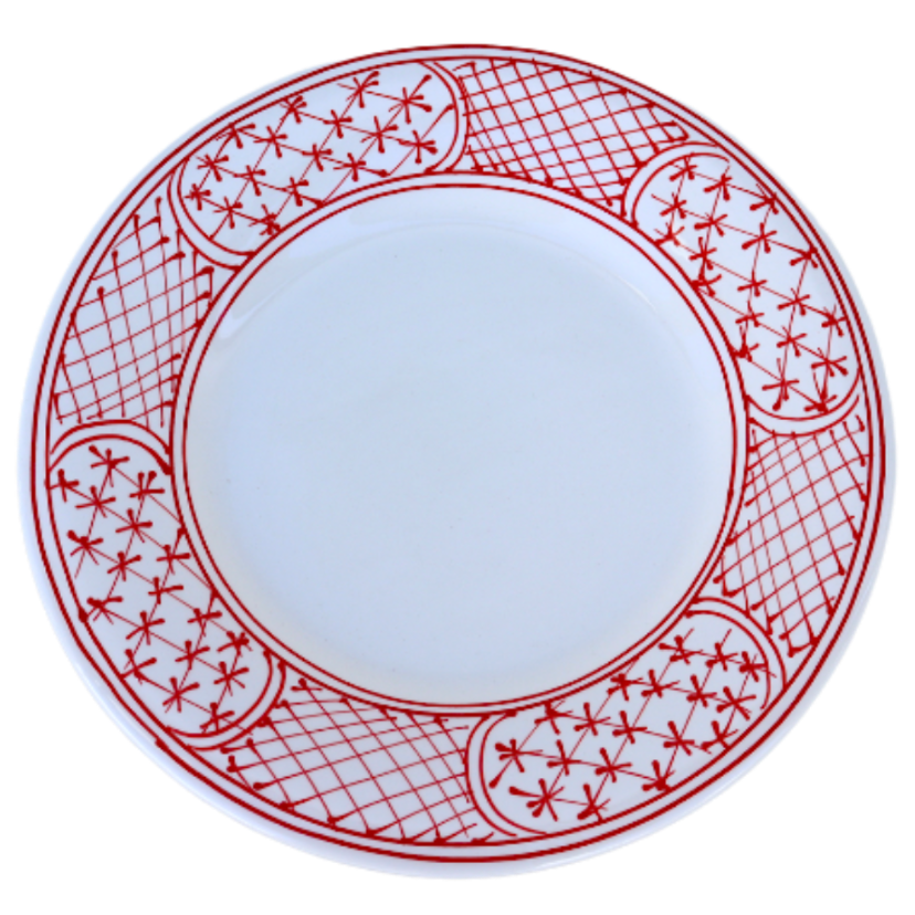 Nonora Prato Sobremesa | Vermelho (Conjunto de 4)