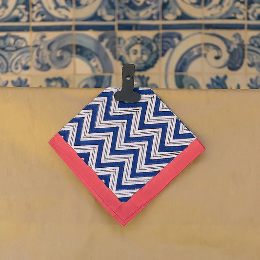 Zig Zag Blue| Napkins 4un
