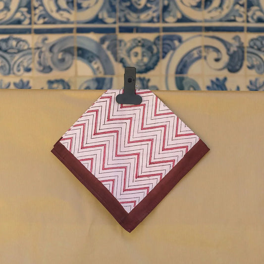 Zig Zag Marron | Napkins 4un